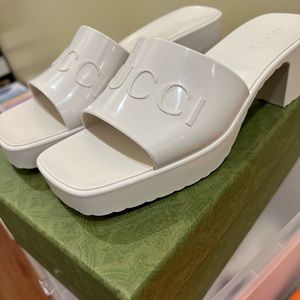 COPY - White Gucci Clog Sandals